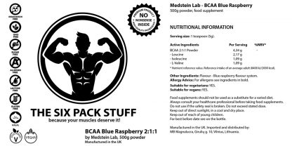 BCAA blue raspberry by medstein lab